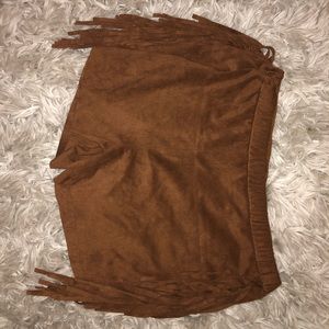 Gianni Bini Suede Fringe shorts